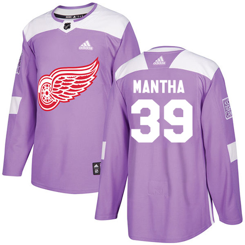 Adidas Red Wings #39 Anthony Mantha Purple Authentic Fights Cancer Stitched NHL Jersey